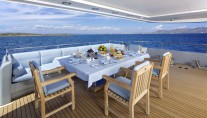 Superyacht OCEANOS -  Aft Deck Alfresco Dining